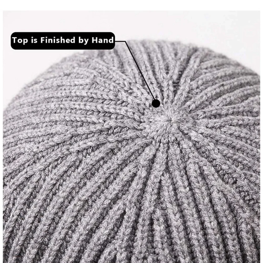 Grey Wool Watch Fisherman Beanie Cap